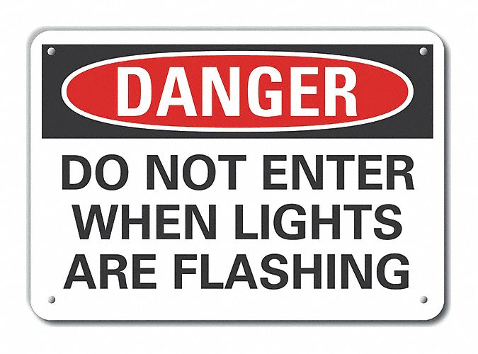 Alum Personal Safety Danger Sign 7x10in