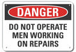 Rflct Mach Operation Danger Sign 10x14in