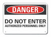 Rflctv Auth Person Danger Sign 10x14in