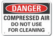 Rflct Compressed Air Danger Sign 7x10in
