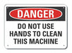Alum Mach Operation Danger Sign 7x10in