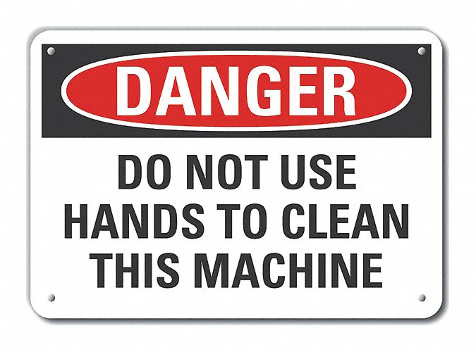 Rflct Mach Operation Danger Sign 7x10in