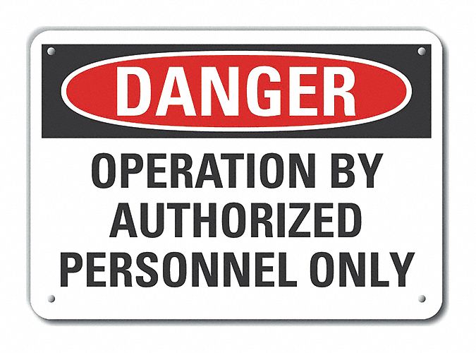 Danger Sign 7 in x 10 in Aluminum
