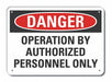 Rflct Mach Operation Danger Sign 7x10in