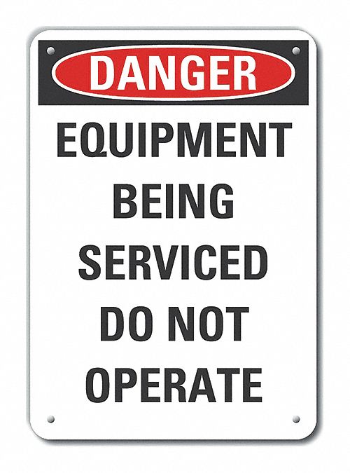 Mach Operation Danger Sign 14x10in Plstc