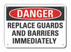 Alum Machine Guards Danger Sign 10x14in