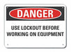 Rflct Lockout Tagout Danger Sign 7x10in