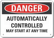 Danger Sign 7 in x 10 in Aluminum