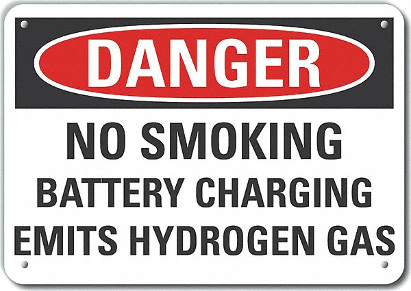 Alum No Smoking Danger Sign 7x10in Alum