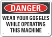 Rflct Eye Danger Sign 10x14in Aluminum