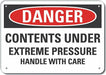 Pressure Danger Sign 7x10in Plastic