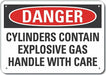 Rflct Cyl Handling Danger Sign 10x14in