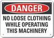 Rflct Mach Operation Danger Sign 7x10in