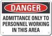 Rflctv Auth Person Danger Sign 10x14in
