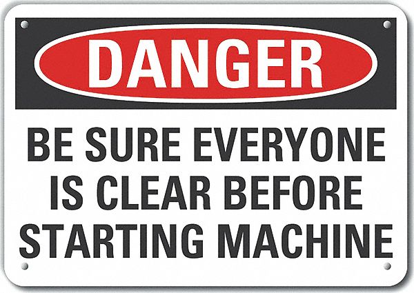 Rflct Stay Clear Danger Sign 7x10in Alum