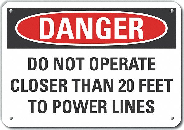 Alum Electrcl Hazard Danger Sign 10x14in
