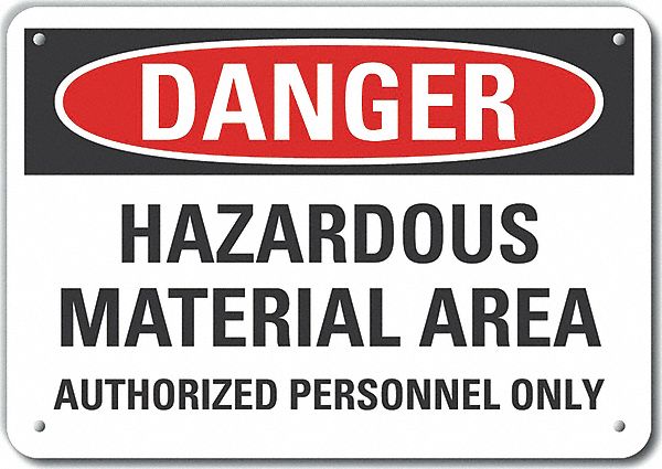 Rflct Hzrdous Mtrl Danger Sign 7x10in