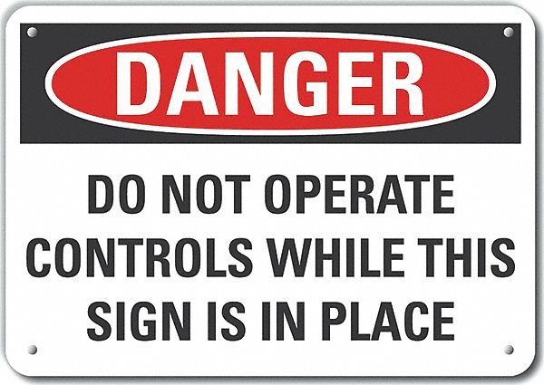 Danger Sign 7 in x 10 in Aluminum