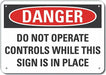 Alum Mach Operation Danger Sign 10x14in