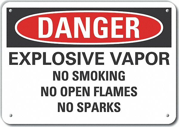 Explosive Mtrl Danger Sign 10x14in Plstc