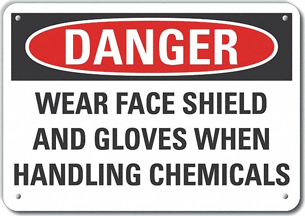 Eye Hand Danger Sign 7x10in Plastic