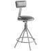 Round Stool Welded Tube Leg Gray 39 H