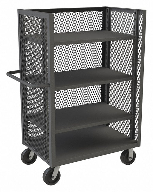 Stock Cart With 3-Sides 30 in L Gray