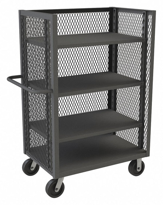 Stock Cart With 3-Sides 30 in L Gray