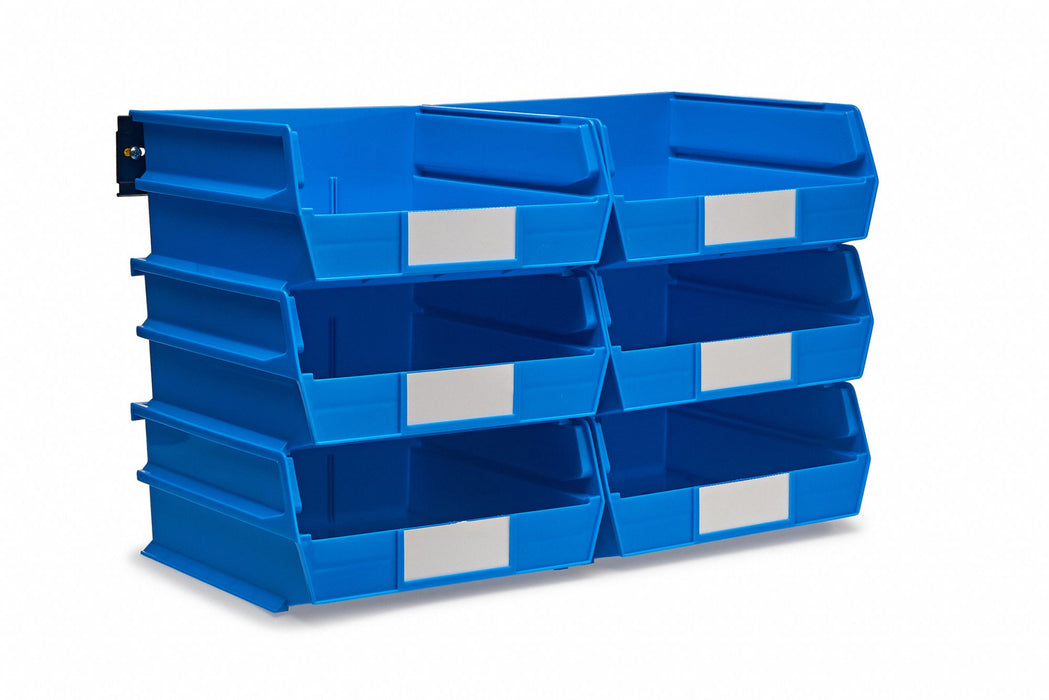 Wall Storage Bins/Rails Blue Wall