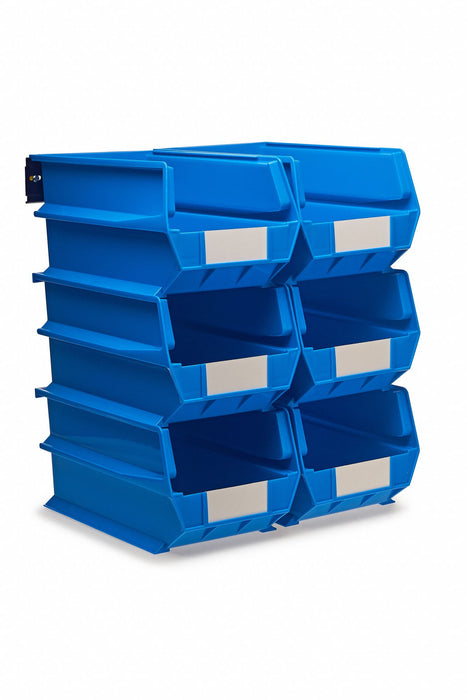 Wall Storage Bins/Rails Blue Wall