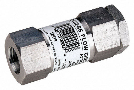 Excess Flow Check Valve 1/2 FNPT Steel