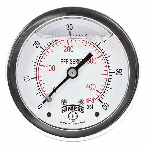 Filled Ss/Ss Gauge2.5 1/4 Cb 60 psi/Kpa