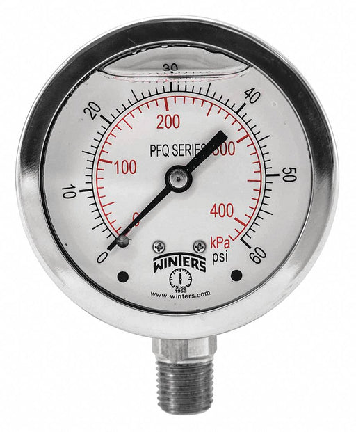 Qual. Ss/Ss Gauge 2.5 1/4 Lm 60 psi/Kpa