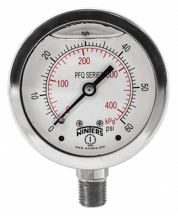 Qual. Ss/Ss Gauge 2.5 1/4 Lm 60 psi/Kpa