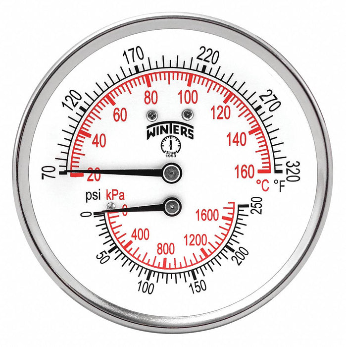 Tridicator 3 0/250 psi/Kpa 70/320 F/C Cb
