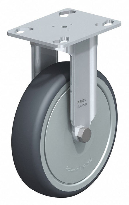 Plate Caster Rigid Rubber 6 5/8 H
