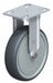 Plate Caster Rigid Rubber 6 5/8 H