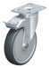 Plate Caster Swivel Rubber 6 5/8 H