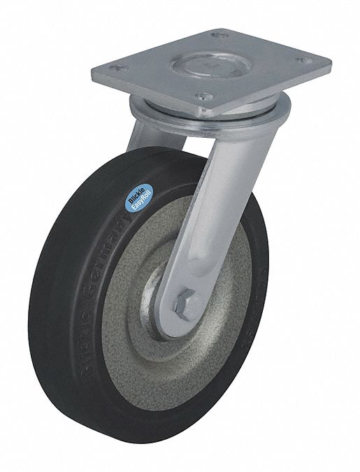 Plate Caster Swivel Rubber 11 5/8 H