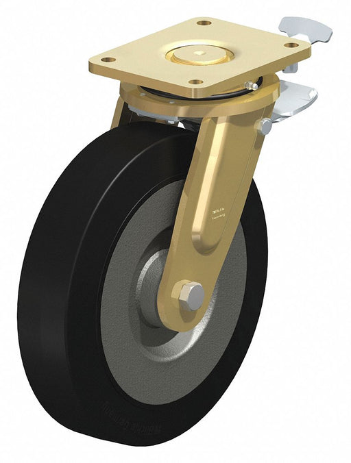 Plate Caster Swivel Rubber 14 H