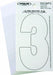 NumberLabel Vinyl 3inH 1-1/4inW PK10