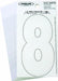 NumberLabel Vinyl 3inH 1-1/4inW PK10