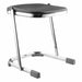 Square Stool Sled-Base Legs Chrome 18 H