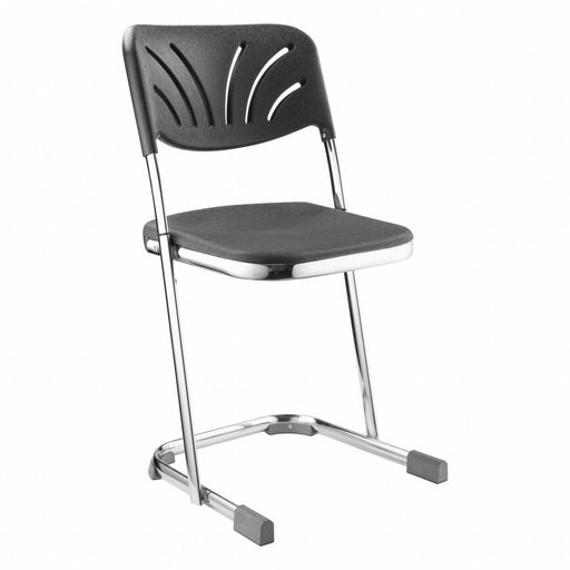 SqrStool Sled-Base Legs Slvr 31 3/4 H