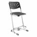 Square Stool Sled-Base Legs Chrome 35 H