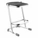Square Stool Sled-Base Legs Chrome 24 H