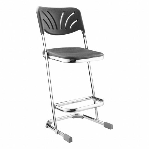 SqrStool Sled-Base Legs Slvr 36 3/4 H
