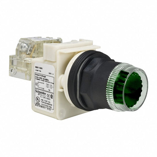 Extended Push Button Green LED 30mm