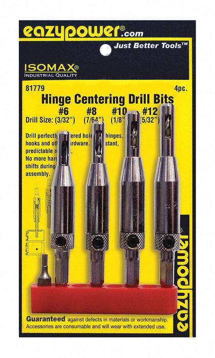 Hinge Centering Bits Set 4 pcs.