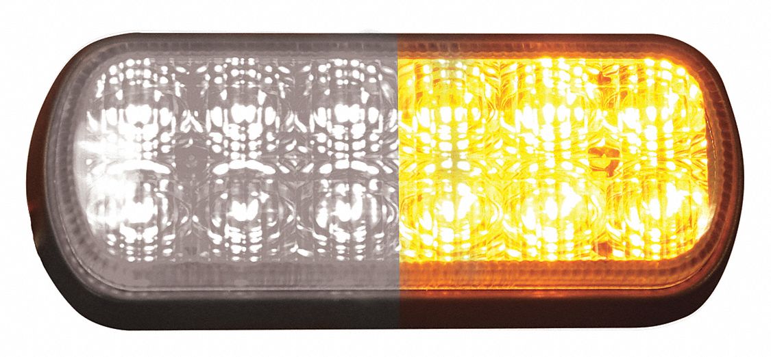 Strobe Light Ambr/Clear LED Rctnglr 5.5 